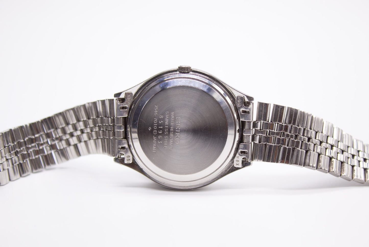 1978 Seiko Type II Straight Grain Silver Dial Men's Wrist-Watch