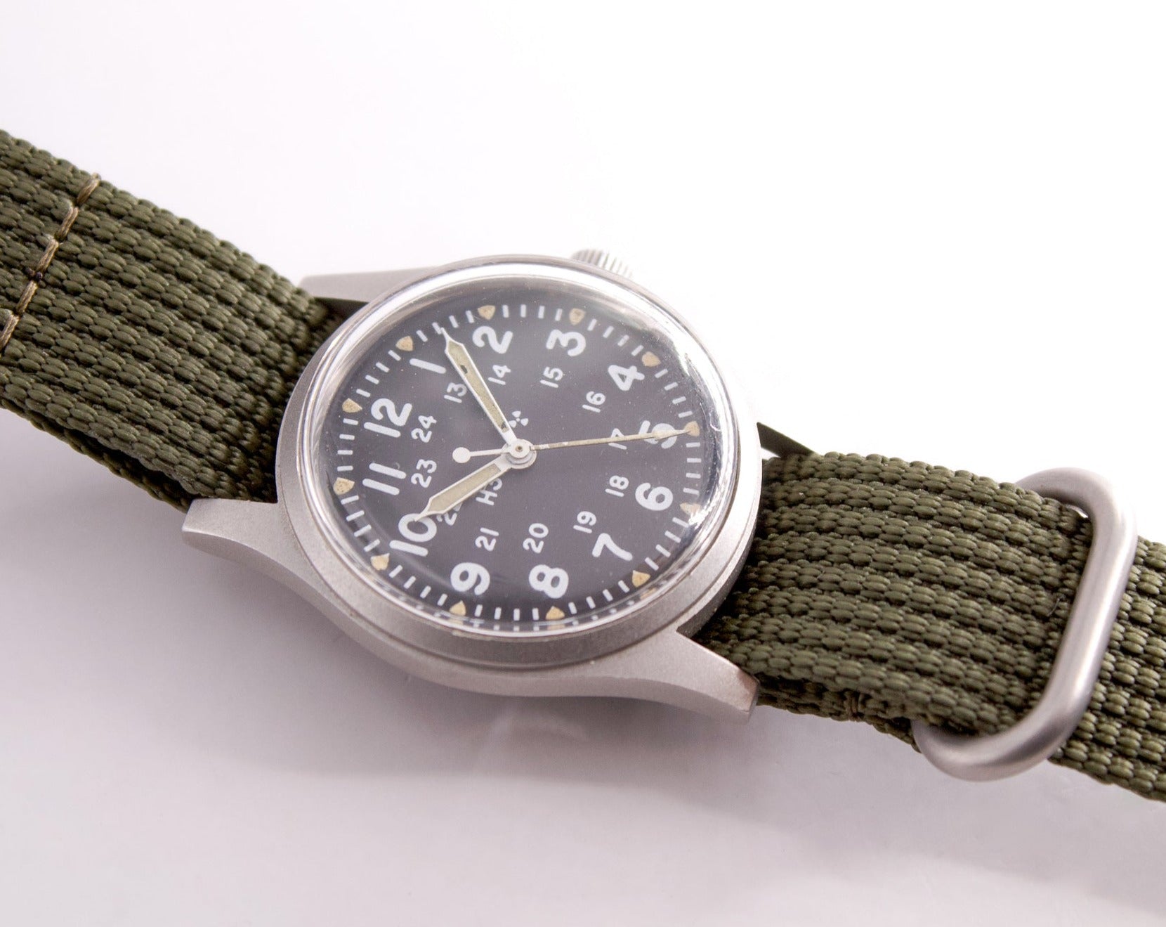 Serviced] 1983 Tritium H3 Hamilton US Army Field Watch – Mecalco & Co.