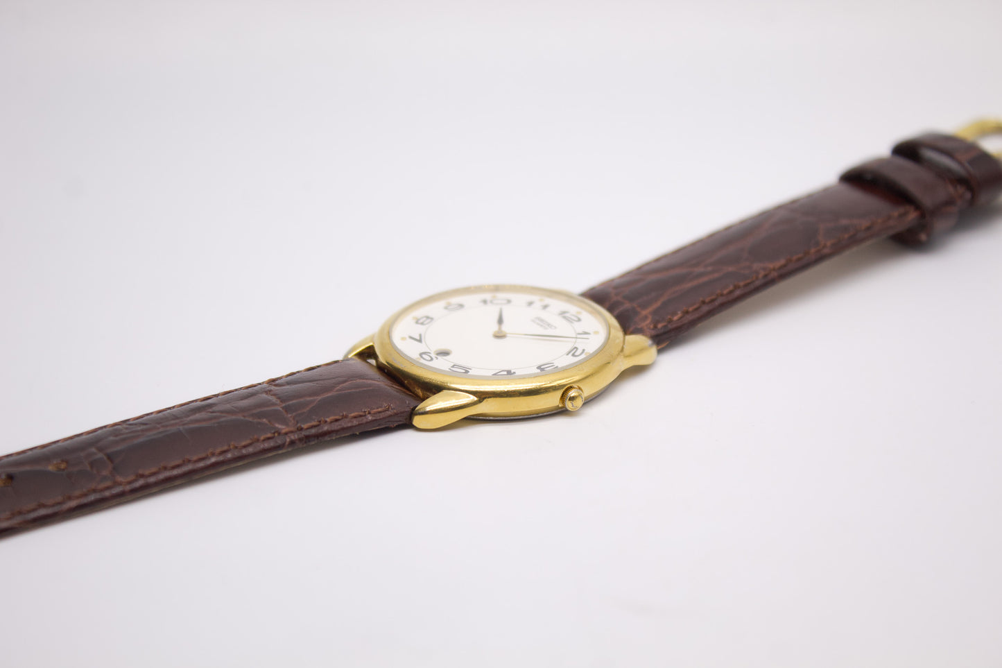 1990 Seiko Quartz Arabic Numeral Dial Men's Wrist-Watch