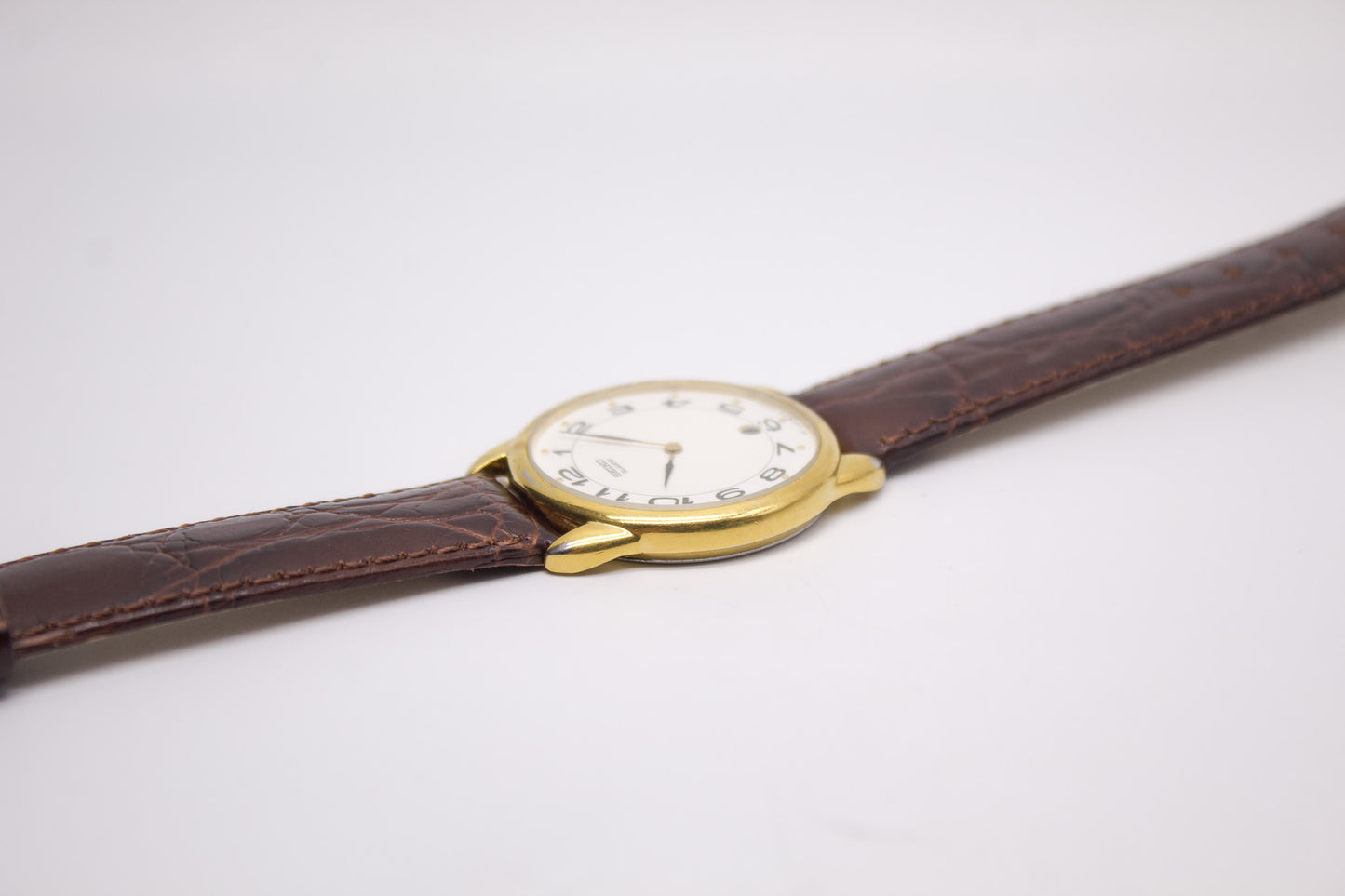 1990 Seiko Quartz Arabic Numeral Dial Men's Wrist-Watch