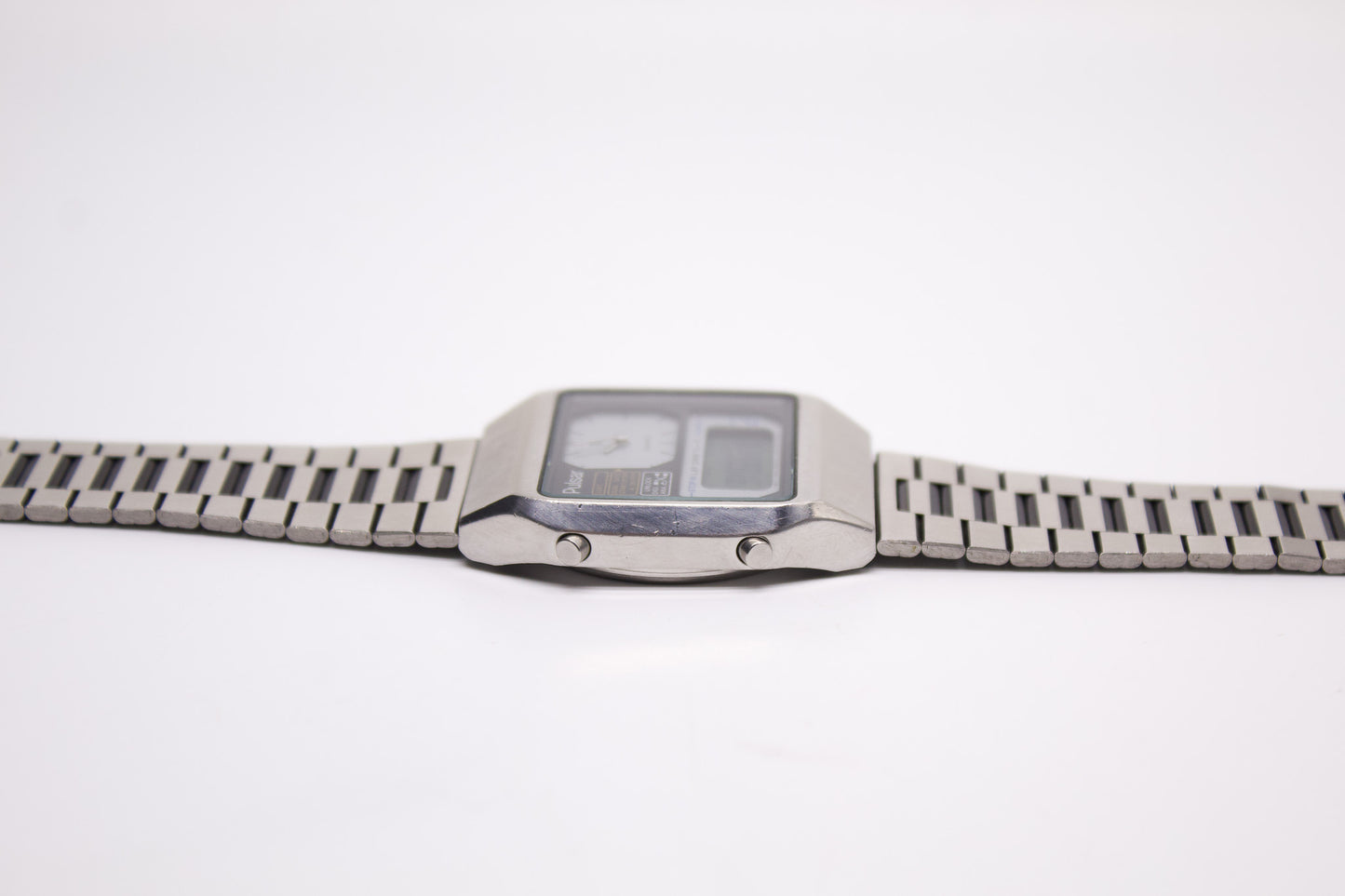 1991 Pulsar Ana-Digi Panda Dial Chronograph-Alarm Men's Wrist-Watch