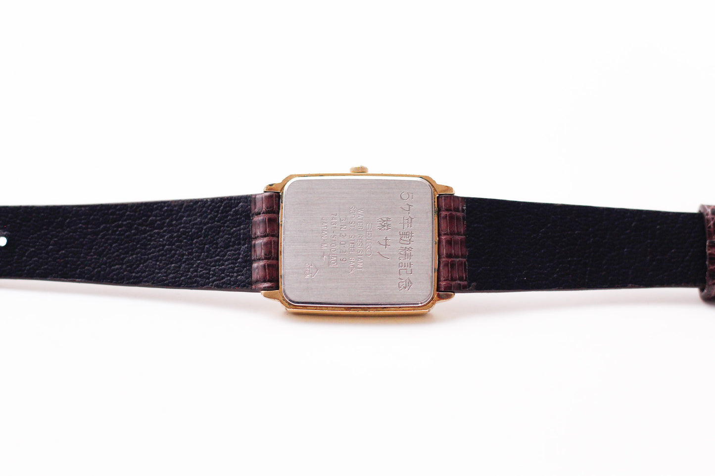 1983 Seiko Quartz Golden Washi Dial Golden Tank Men's Wrist-Watch