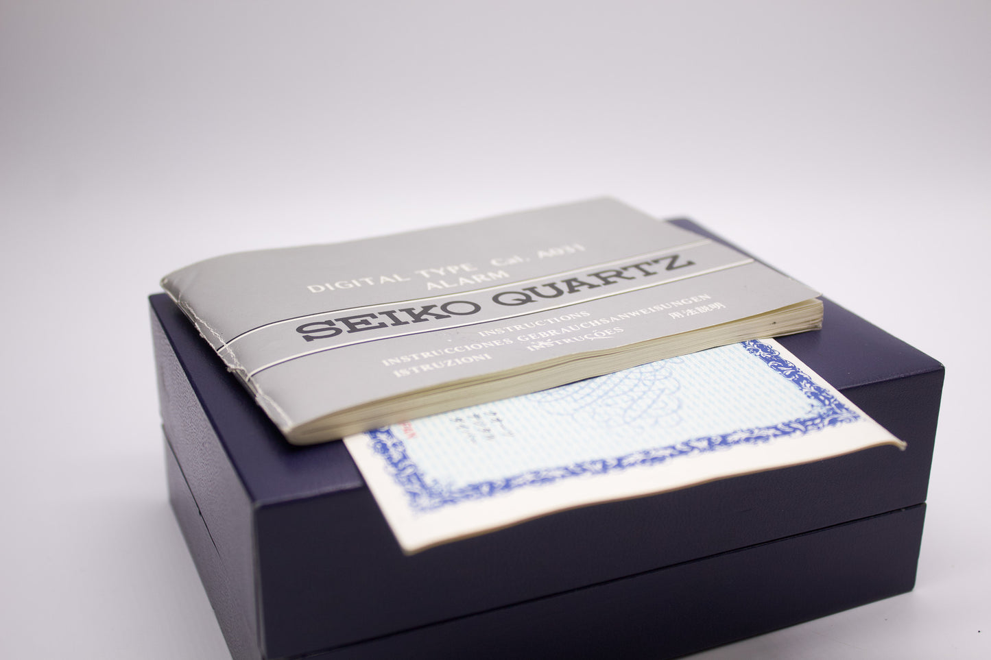 1977 JDM Seiko Quartz LC Alarm Men's Wrist-Watch W/Box & Papers