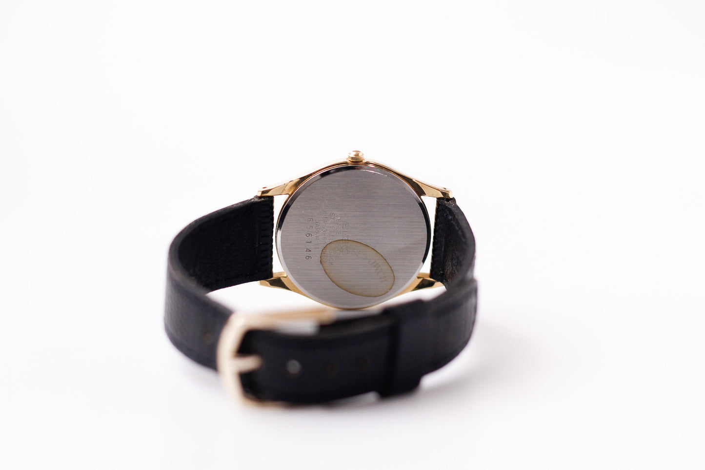 1986 Seiko Quartz Black Bark Dial Men's Wrist-Watch