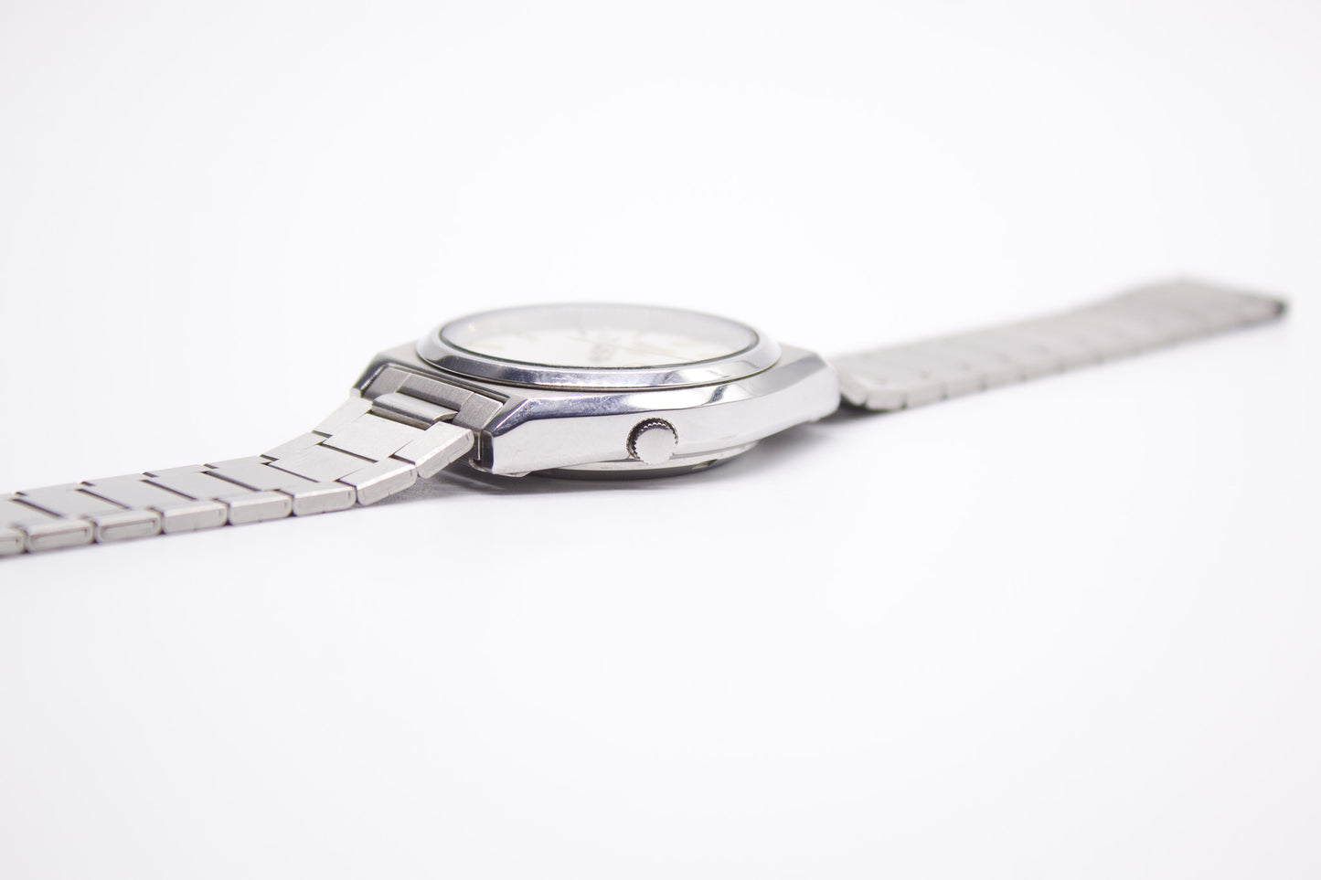 1990 Seiko 5 Automatic Silver Sunburst Dial Men's Wrist-Watch