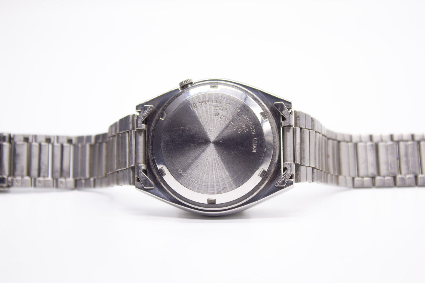 1990 Seiko 5 Automatic Silver Sunburst Dial Men's Wrist-Watch