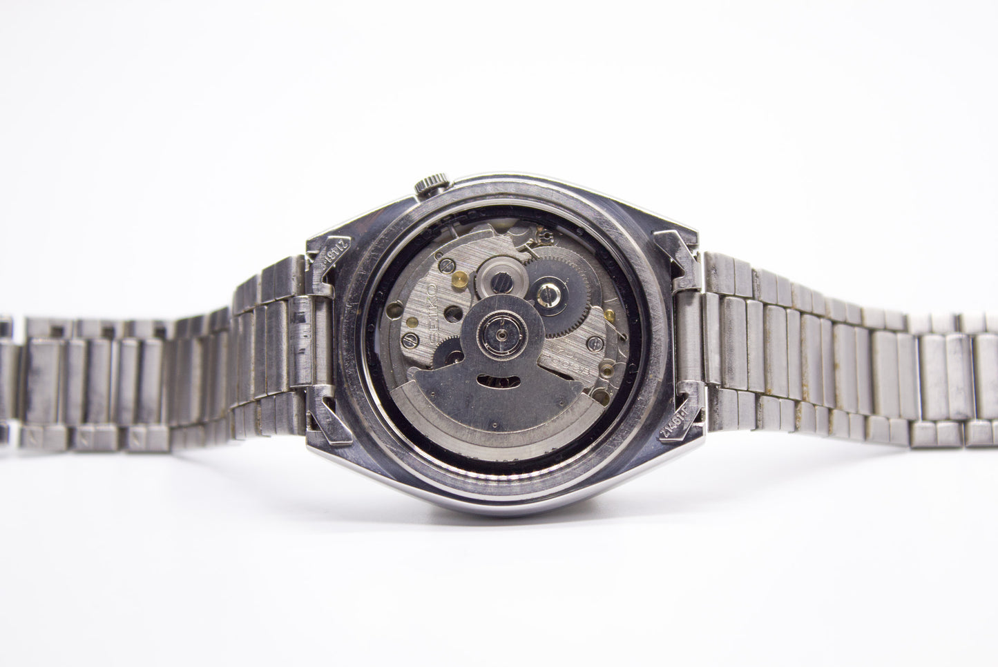 1990 Seiko 5 Automatic Silver Sunburst Dial Men's Wrist-Watch