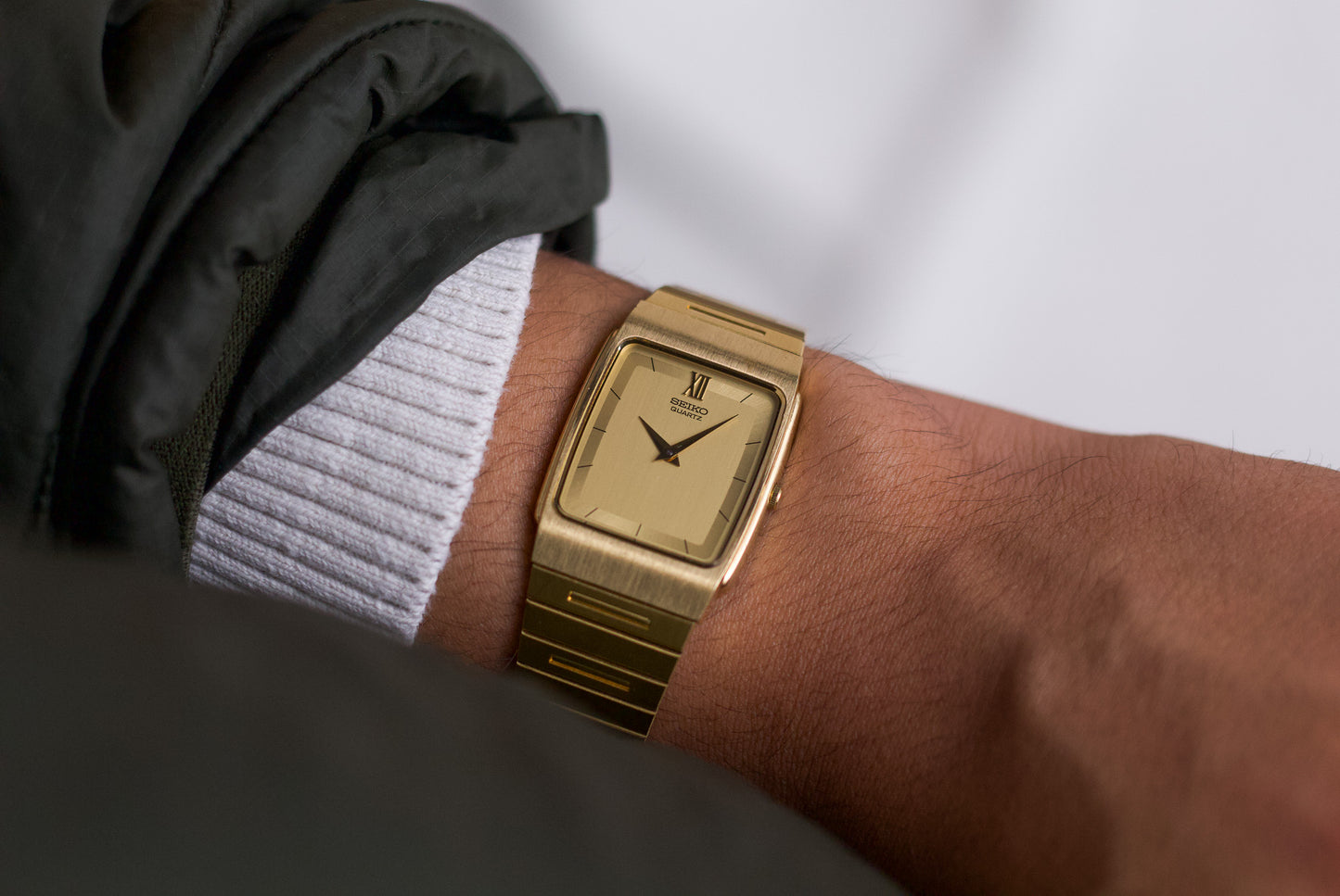 1997 Seiko Quartz Golden Tank Men's Wrist-Watch