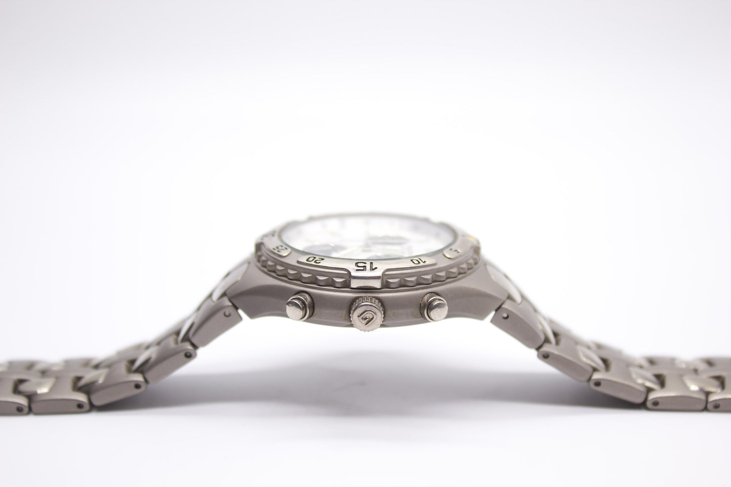 1990s Gruen Titanium Quartz Chronograph 'Panda Dial' Men's Wrist-Watch