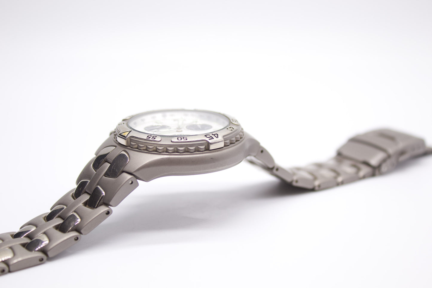 1990s Gruen Titanium Quartz Chronograph 'Panda Dial' Men's Wrist-Watch