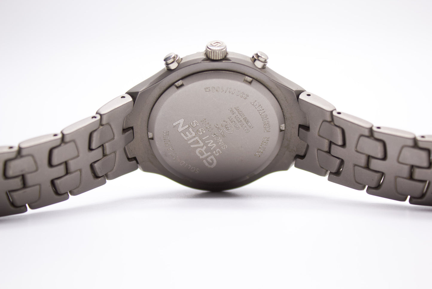 1990s Gruen Titanium Quartz Chronograph 'Panda Dial' Men's Wrist-Watch