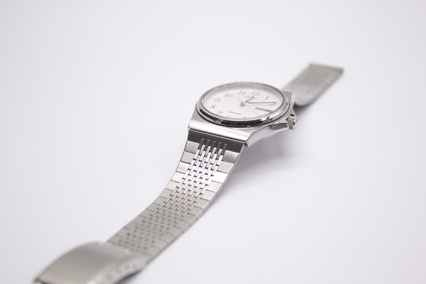 1982 Seiko Chronos Silver Dial Men's Wrist-Watch
