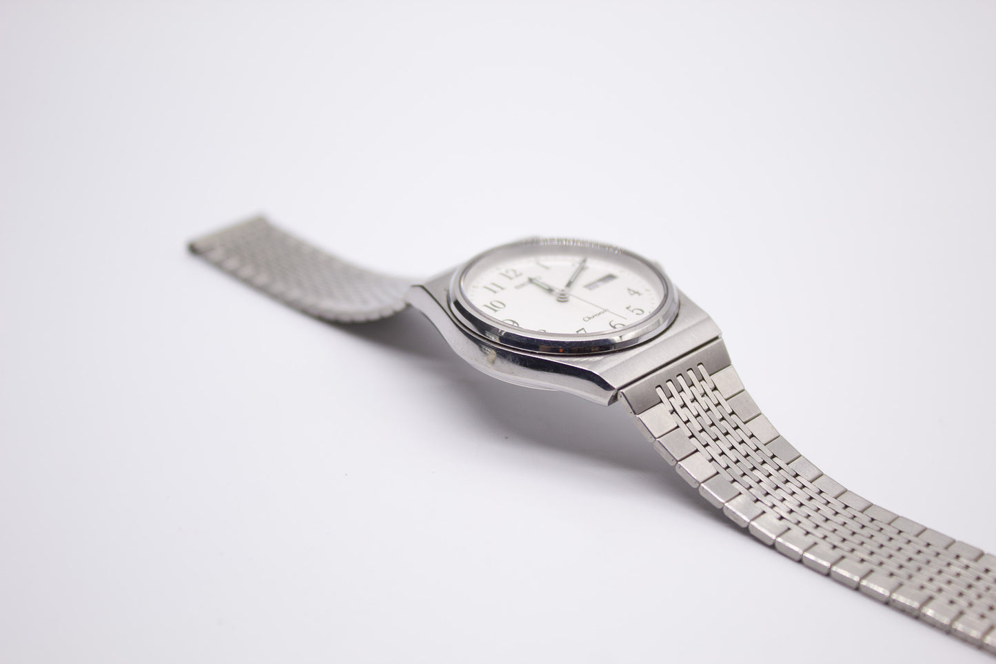 1982 Seiko Chronos Silver Dial Men's Wrist-Watch