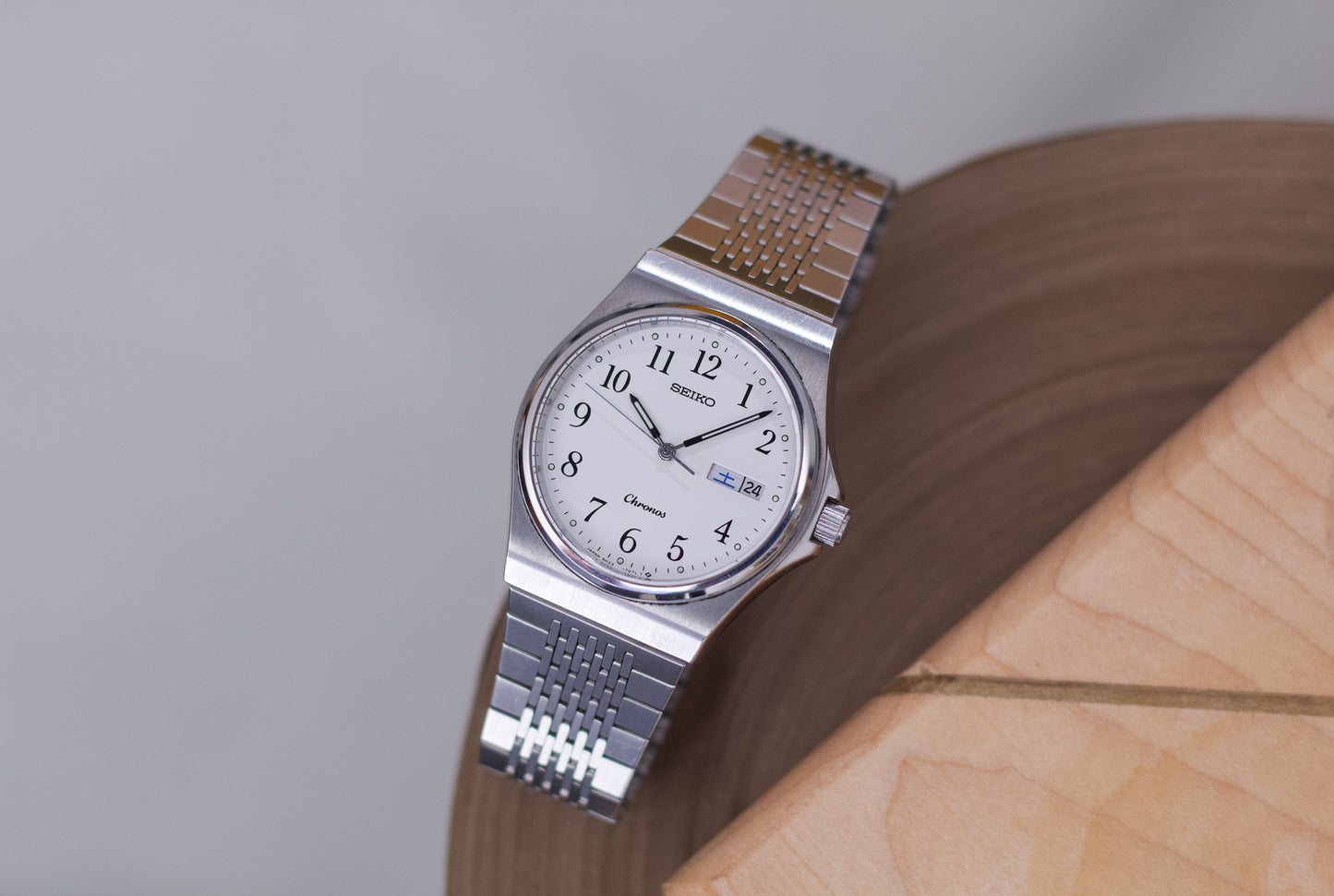 1982 Seiko Chronos Silver Dial Men's Wrist-Watch