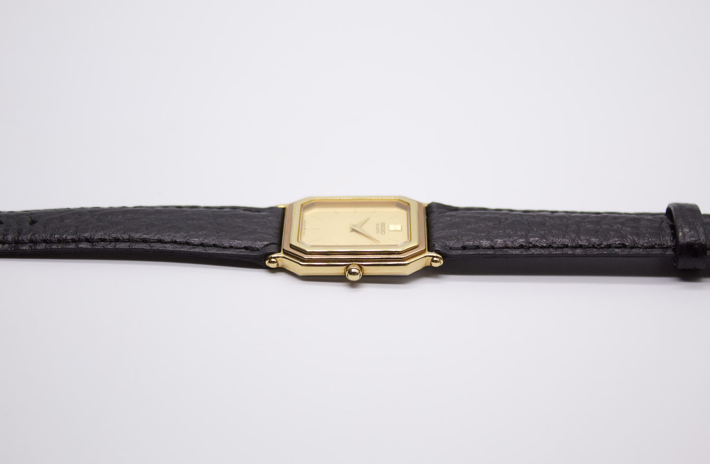 1985 Seiko 'Tank' Gold Toned Men's Wrist-Watch