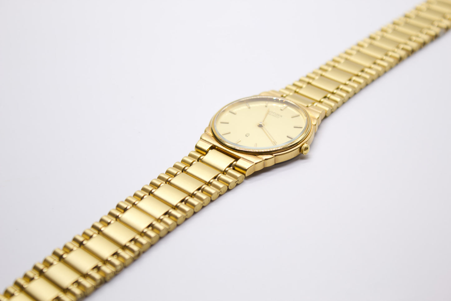 1990s Citizen Gold Toned Dial Men's Sports Dress Watch
