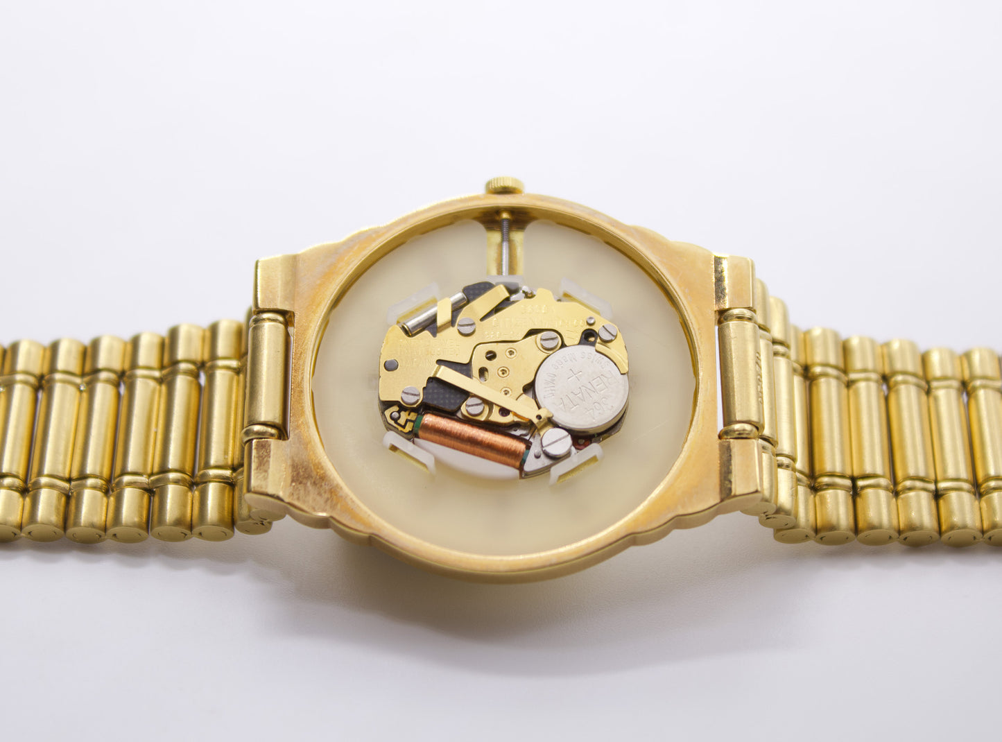 1990s Citizen Gold Toned Dial Men's Sports Dress Watch