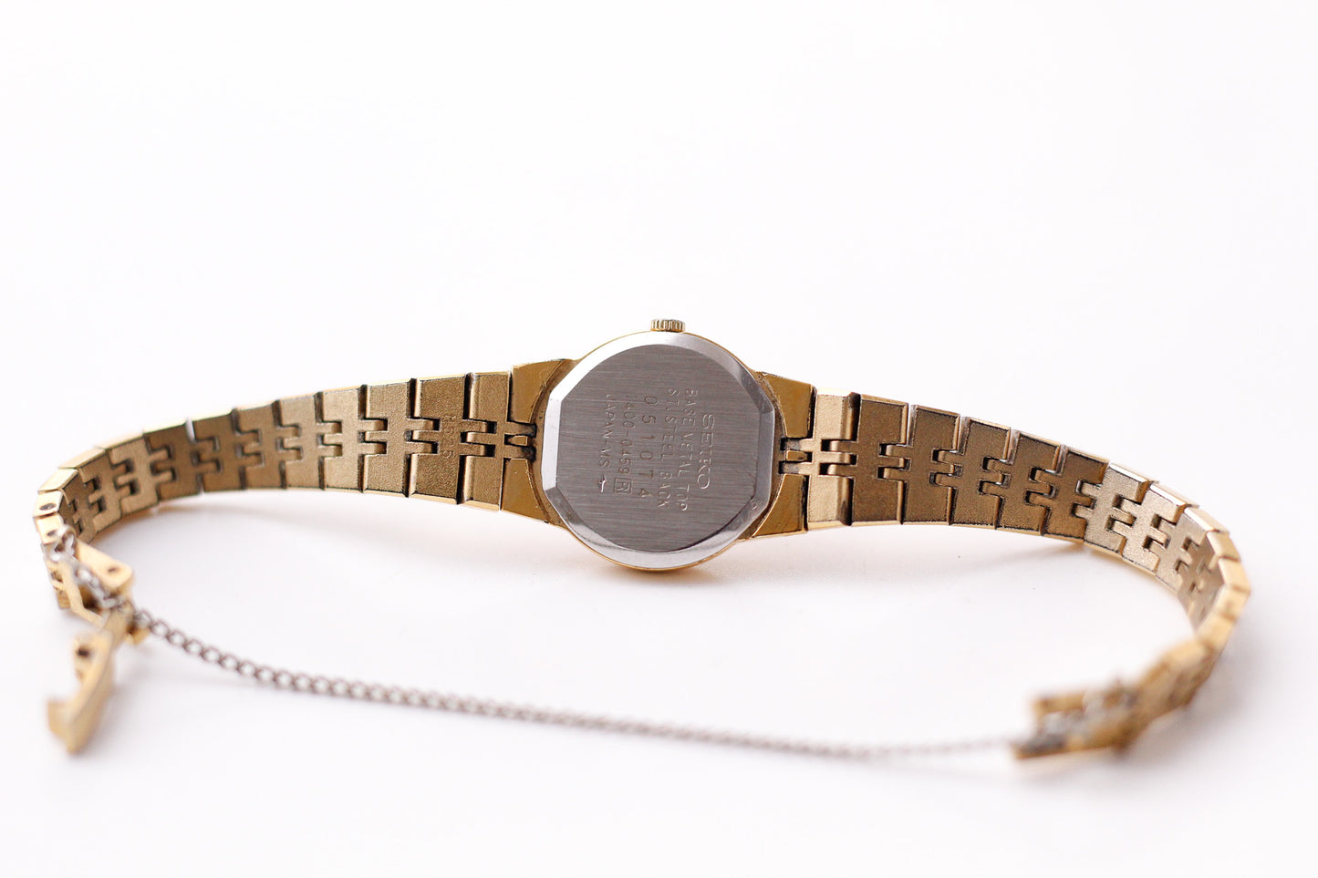 1980 Seiko Quartz Straight Grain Golden Dial Ladies' Wrist-Watch