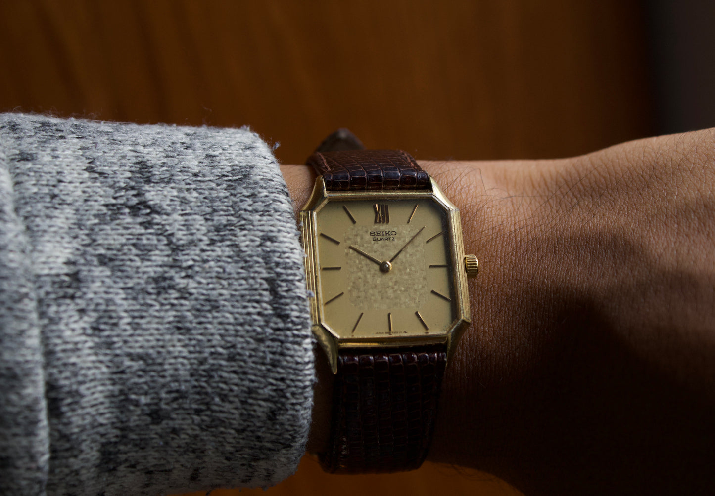 8 Jewel Vintage Quartz Seiko Lassale Men's Wristwatch