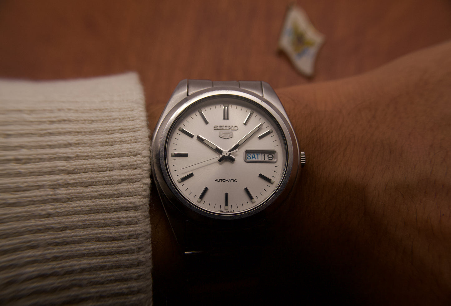 1999 Seiko 5 7S26-0600 White Dial