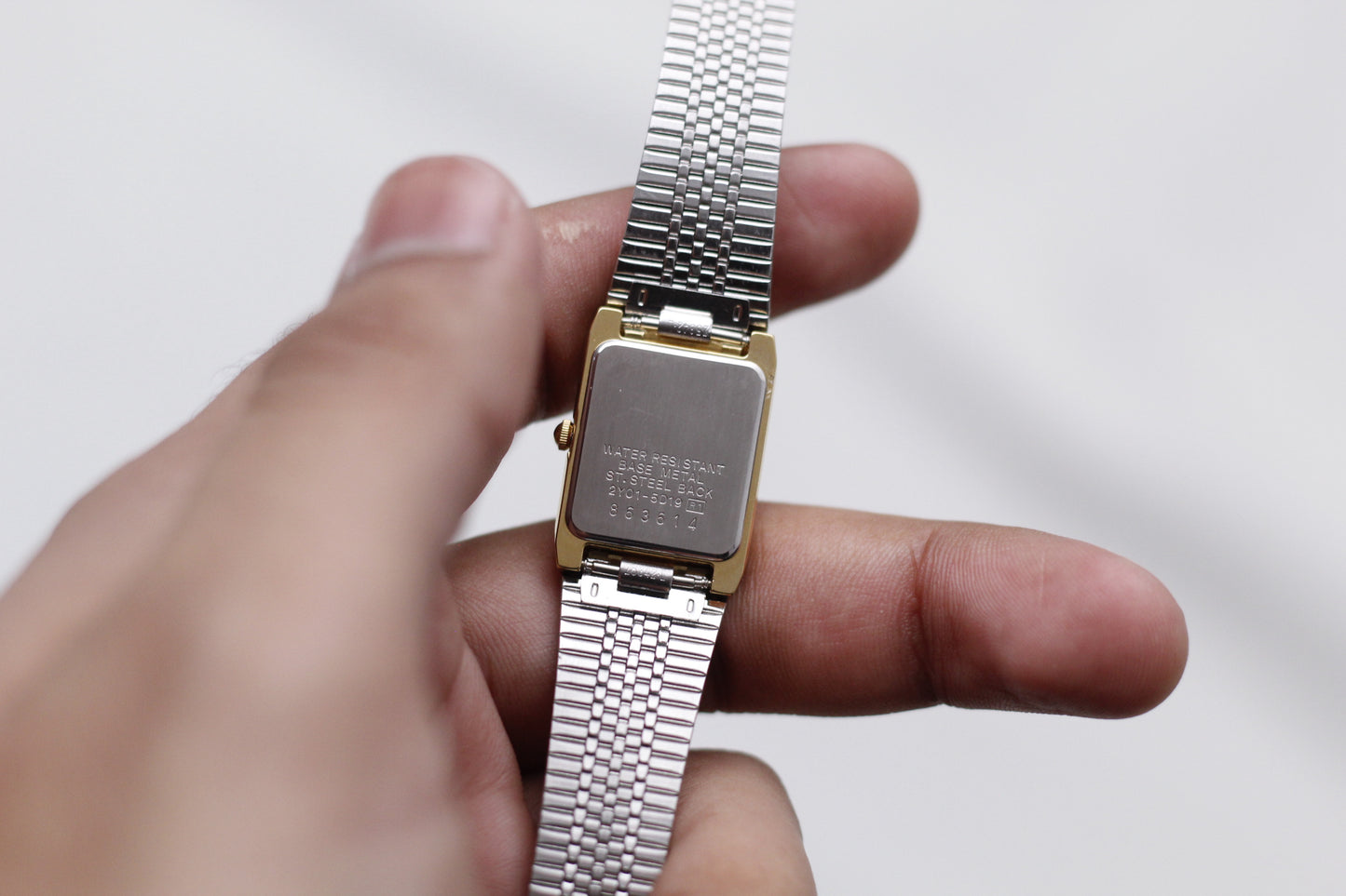 [Mint] 1988 Seiko Quartz Tank Golden Dial Lady's Wrist-Watch Full-Set