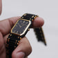 [Near Mint] 1985 Seiko Quartz Charcoal Dial Men's Two Tone Wrist-Watch