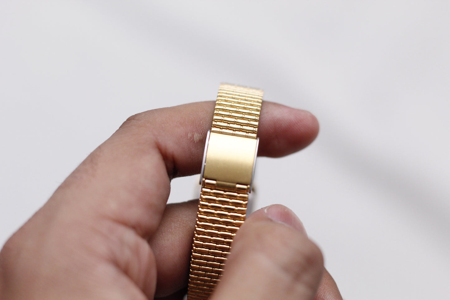 [Mint] 1988 Seiko Quartz Tank Golden Dial Lady's Wrist-Watch Full-Set