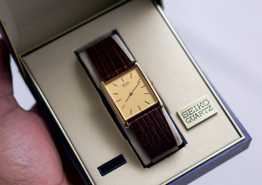 New Old Stock 1997 Seiko Tank W/Box & Papers