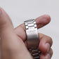 [Serviced] 1990 Seiko 5 Straight Grain Silver Dial Men's Wrist-Watch W/Box & Papers