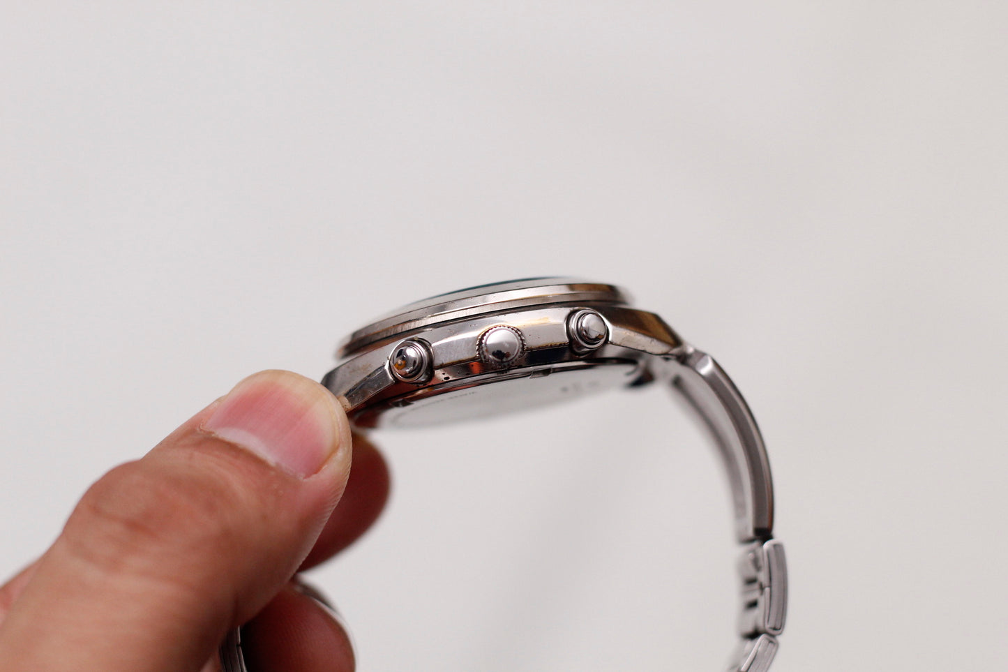 2006 Alba 'AKA' Quartz Sky Blue Sunburst Dial Chronograph Men's Wrist-Watch