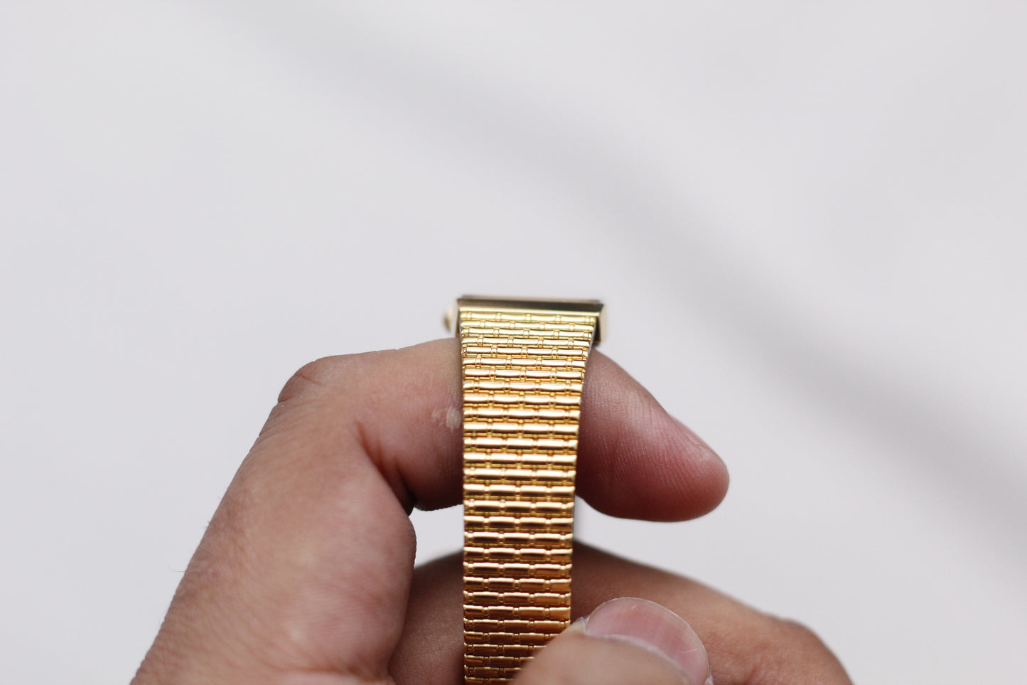 [Mint] 1988 Seiko Quartz Tank Golden Dial Lady's Wrist-Watch Full-Set