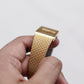 [Near Mint] 1988 Seiko Quartz Straight Grain Golden Dial Tank Style Men's Wrist-Watch W/Box & Papers