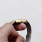 [Near Mint] 1988 Seiko Quartz Straight Grain Golden Dial Tank Style Men's Wrist-Watch W/Box & Papers