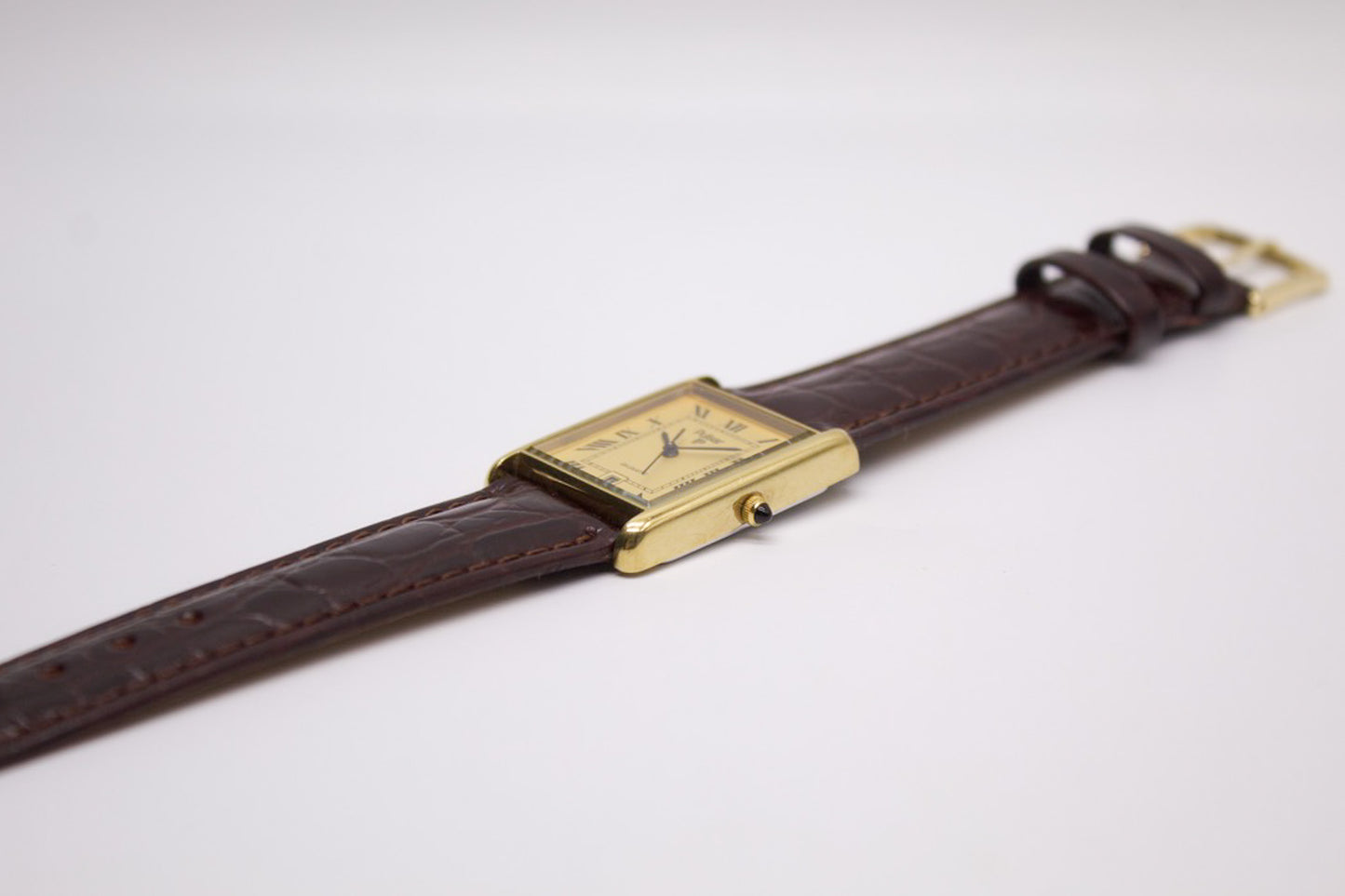 1993  Pulsar Quartz 'Roman Baby Tank' Men's Wrist-Watch