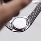 [Serviced] 1990 Seiko 5 Straight Grain Silver Dial Men's Wrist-Watch W/Box & Papers