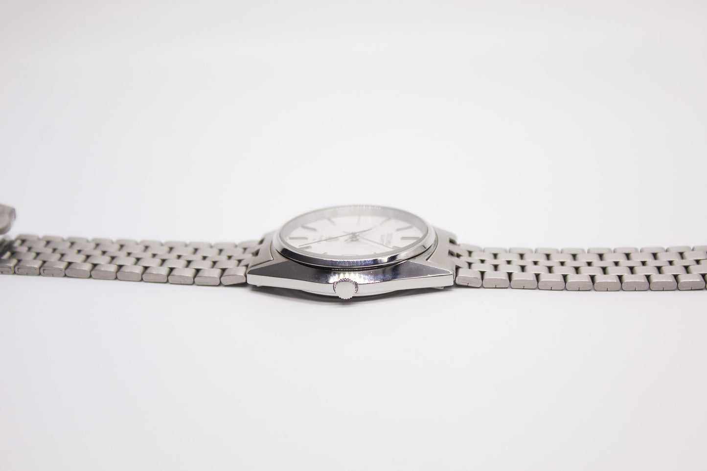 1980 Seiko Type II Straight Grain Silver Dial Men's Wrist-Watch