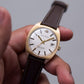 [Serviced] 1970s Bucherer Chronometer Straight Grain Silver Dial Men's Wrist-Watch