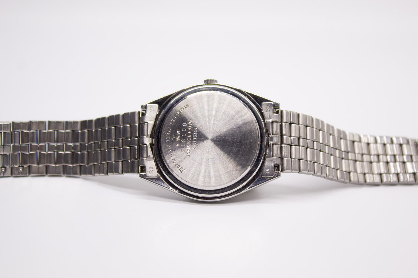 1980 Seiko Type II Straight Grain Silver Dial Men's Wrist-Watch