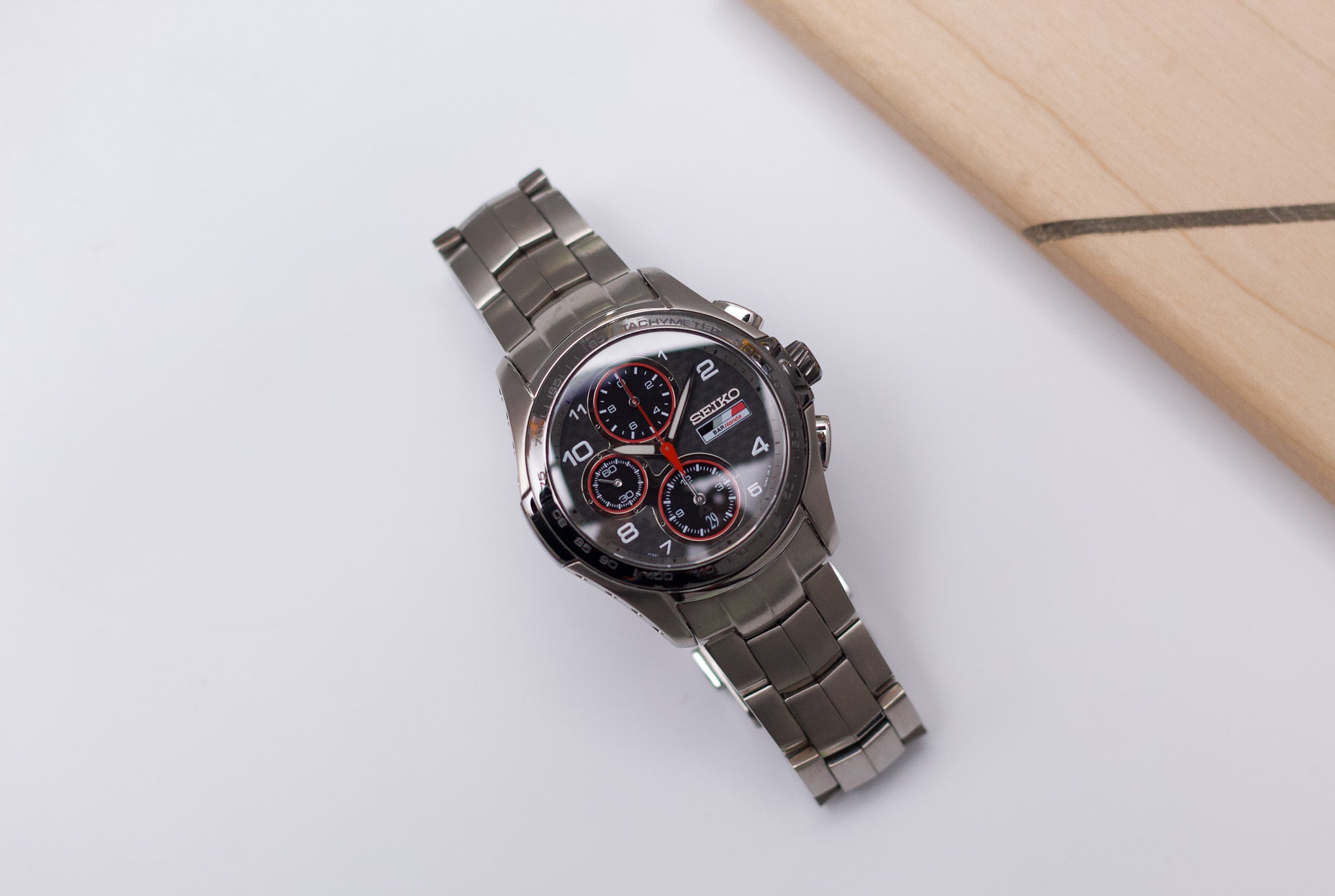 Limited Edition] 2000s Seiko Bar Honda Quartz Chronograph Titanium