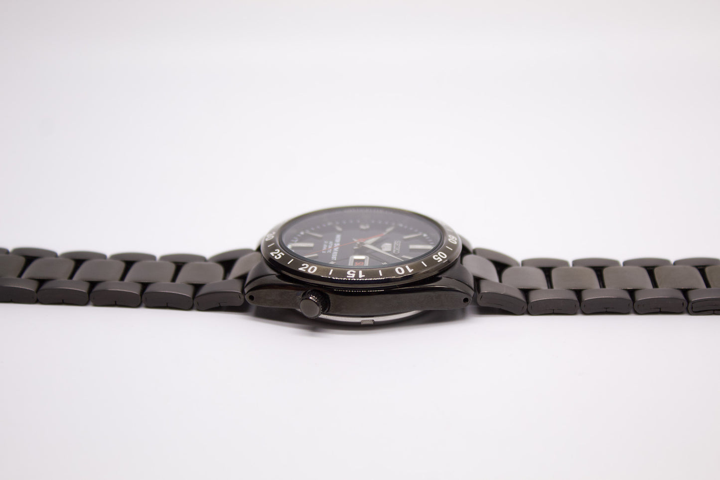 [Near Mint] 2012 Seiko 5 Automatic Deep Ink Black Dial Men's Wrist-Watch