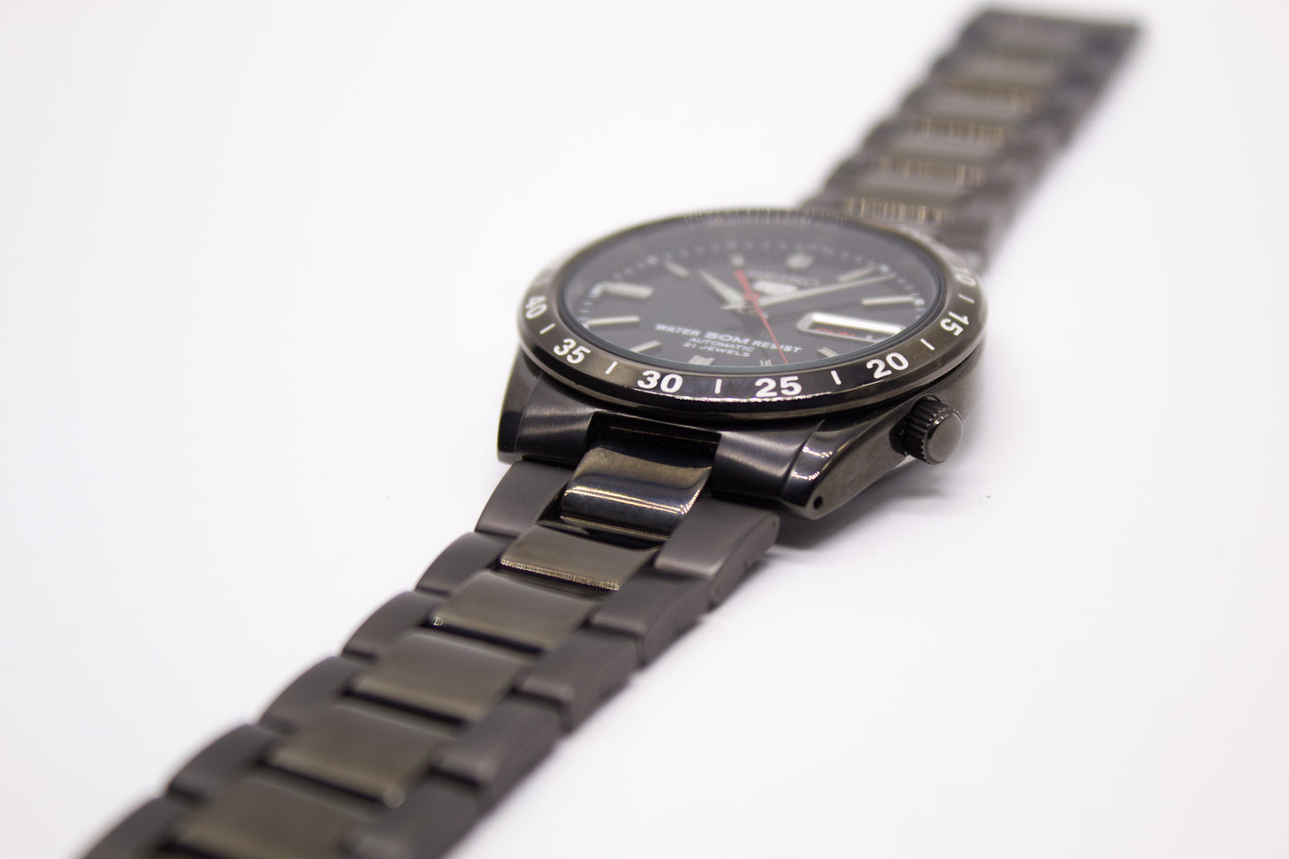 [Near Mint] 2012 Seiko 5 Automatic Deep Ink Black Dial Men's Wrist-Watch