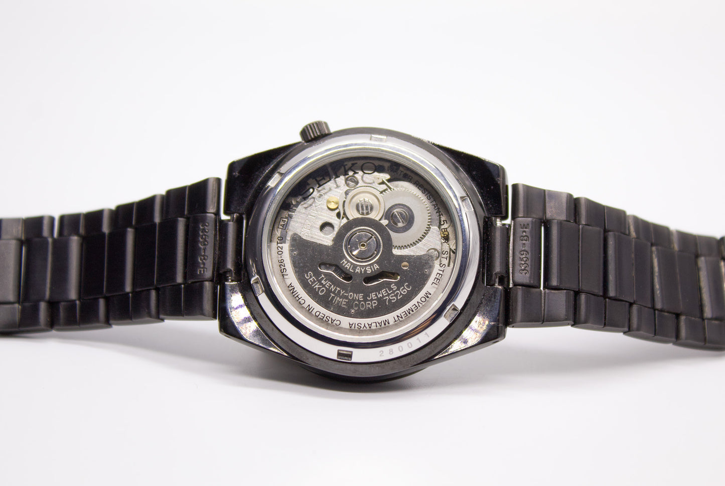 [Near Mint] 2012 Seiko 5 Automatic Deep Ink Black Dial Men's Wrist-Watch