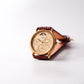 1987 Seiko Quartz Moon-Phase Golden Sunburst Dial Men's Wrist-Watch
