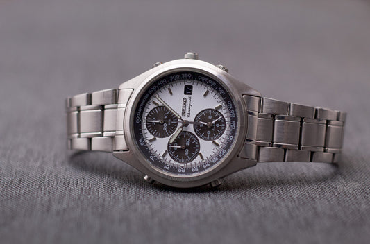 1996 Seiko Quartz Chronograph 'Panda Dial' Men's Wrist-Watch