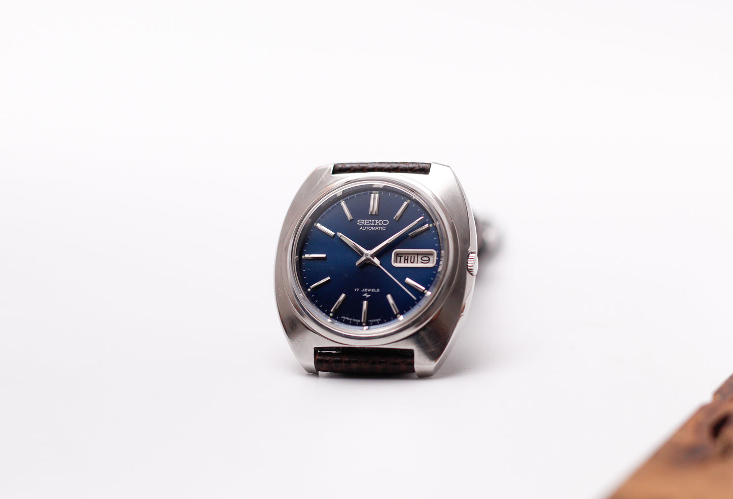 [Serviced] 1973 Seiko Automatic Marine Blue Dial Men's Wrist Watch