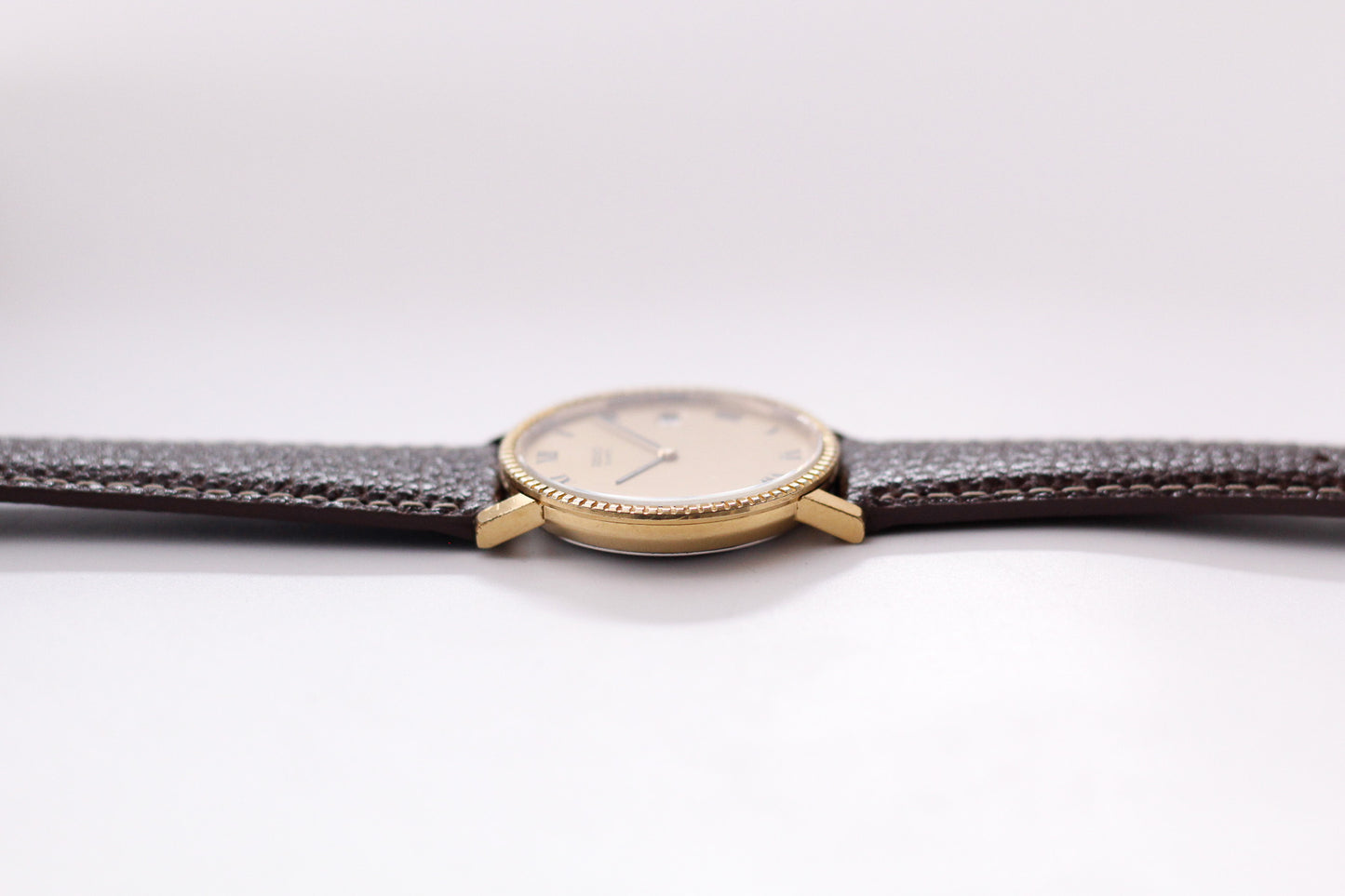 [Serviced] 1978 Seiko Quartz 'Golden Roman Dial Coinage Bezel' Men's Wrist-Watch
