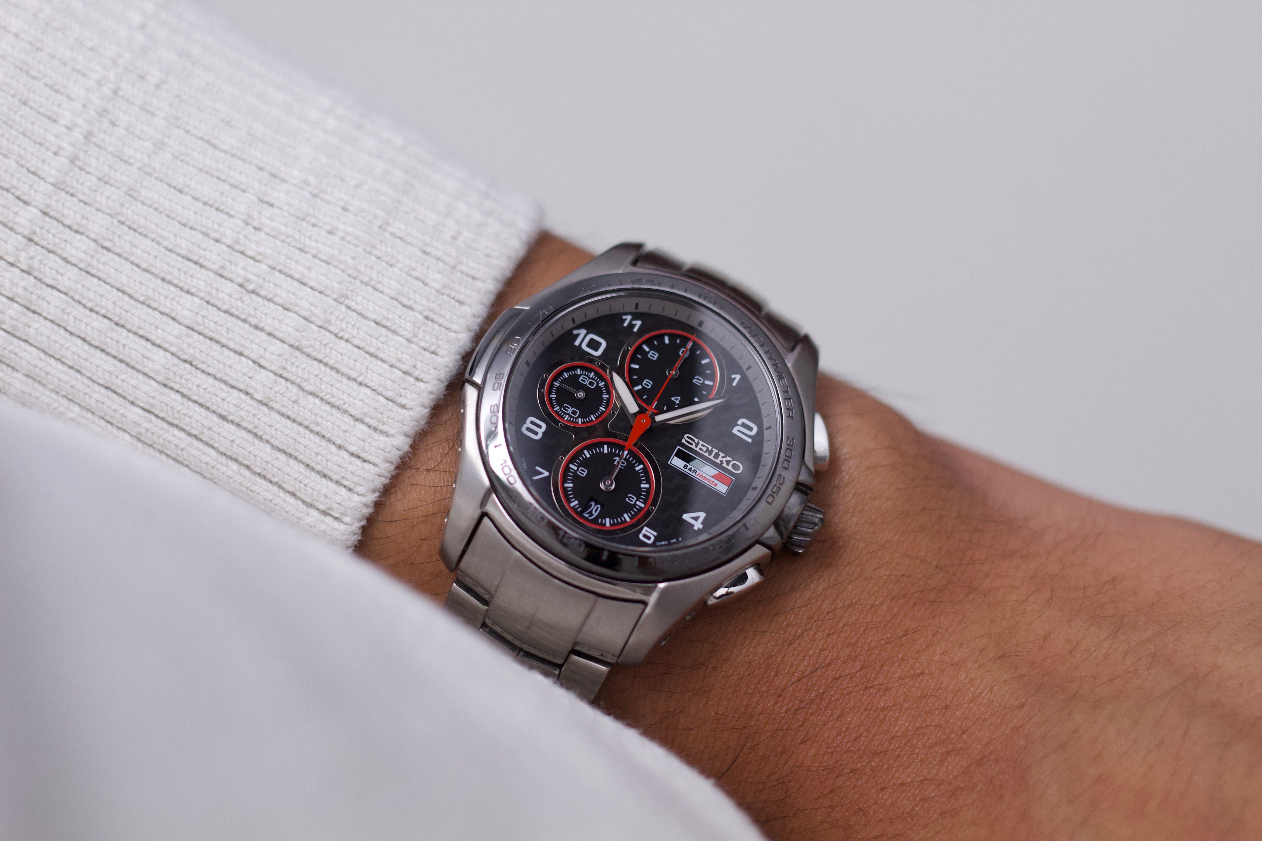 Limited Edition] 2000s Seiko Bar Honda Quartz Chronograph Titanium