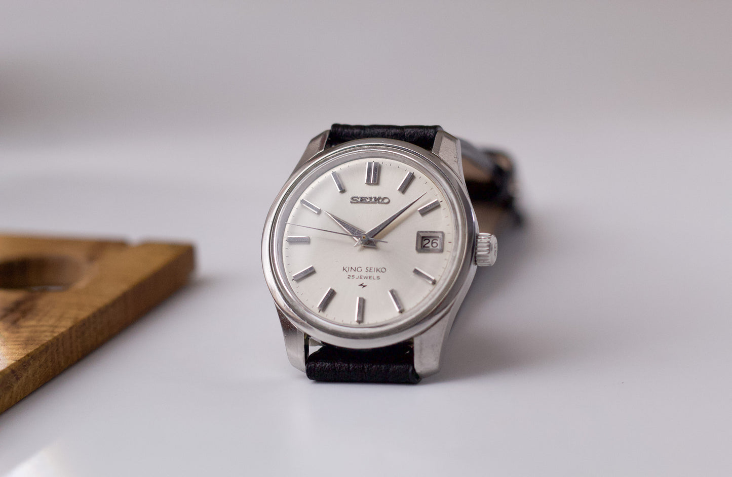 1968 King Seiko Silver Sunburst Men's Wrist-Watch