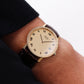 [Serviced] 1978 Seiko Quartz 'Golden Roman Dial Coinage Bezel' Men's Wrist-Watch