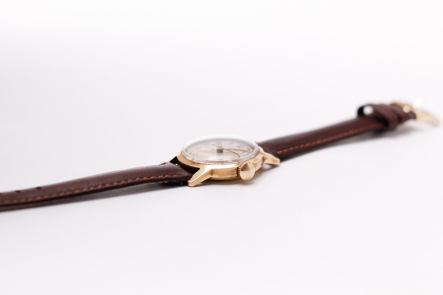1950s Reyco 10K Solid Gold Military Style Dial Mechanical Men's Wrist-Watch
